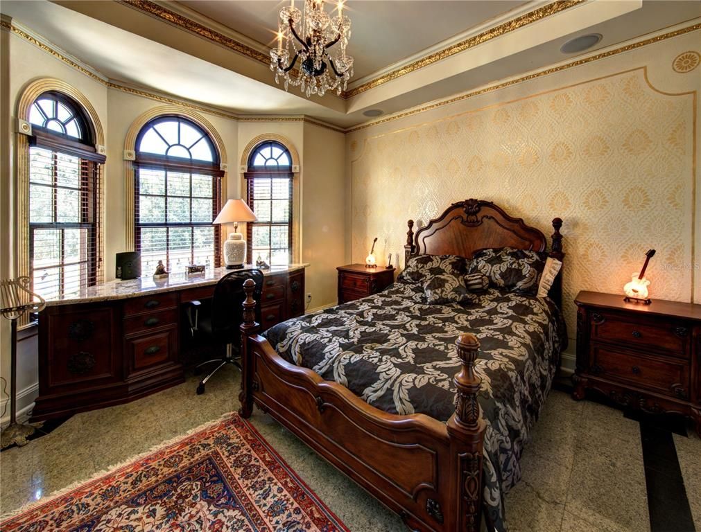 Bedroom, Chandelier, Home Office, Interior