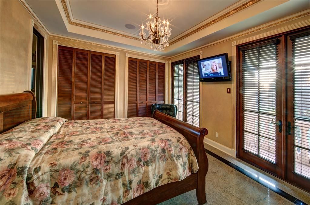Bedroom, Chandelier, Interior