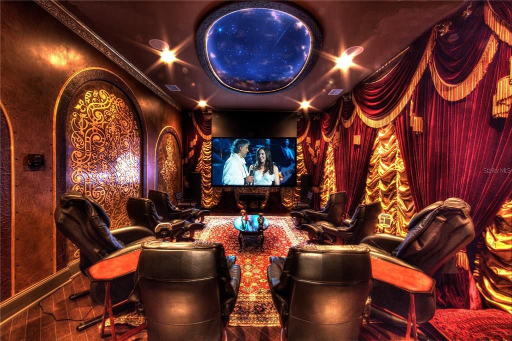Interior, Projection Screen, Recessed Lighting, Theatre Room