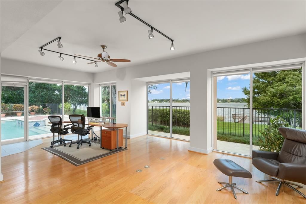 Home Office, Interior, Water, Wood Texture Flooring