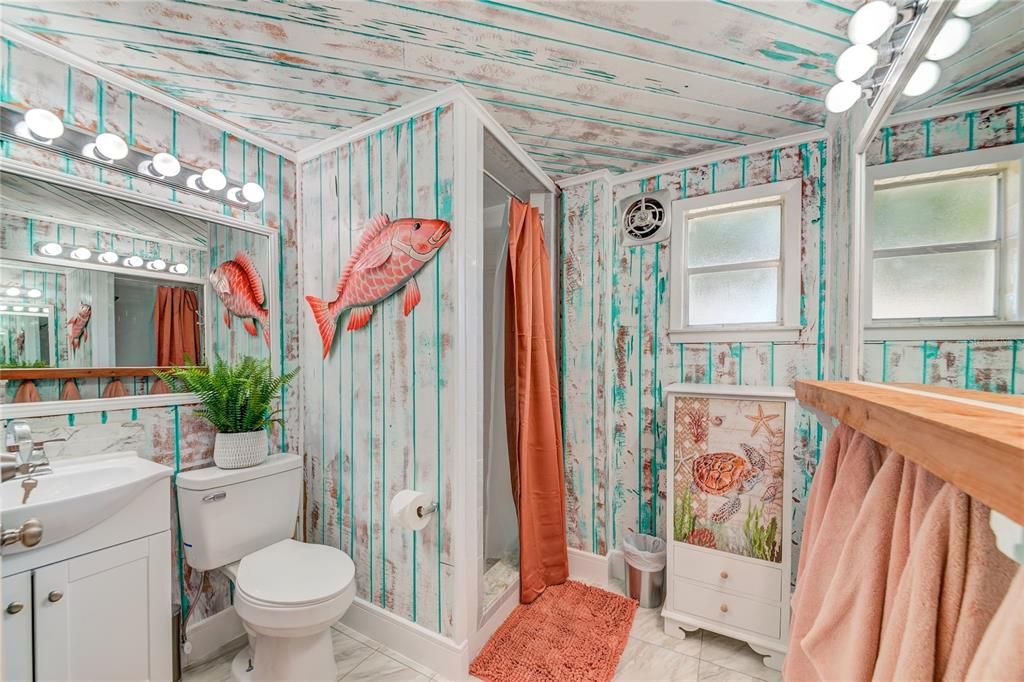 Bathroom, Glass Shower, Interior, Marble