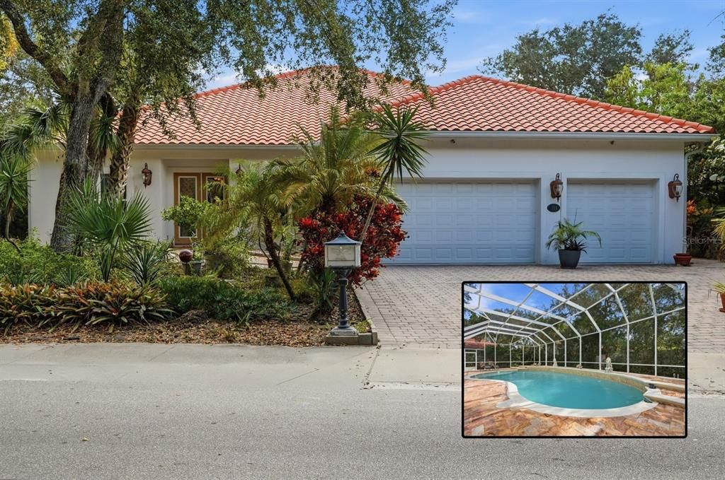 Attached, Exterior, Facade, Pool, Mediterranean