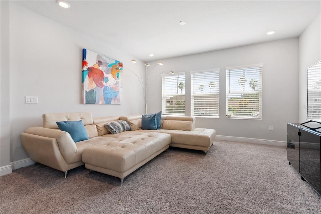 Interior, Living room, Recessed Lighting