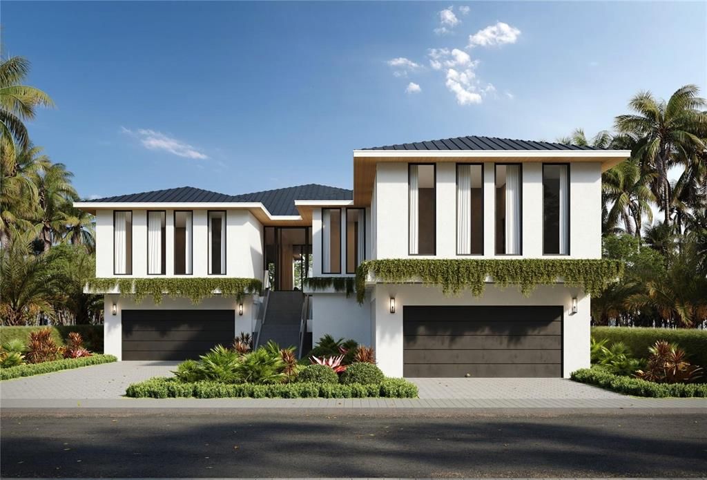 Attached, Exterior, Facade, Modern