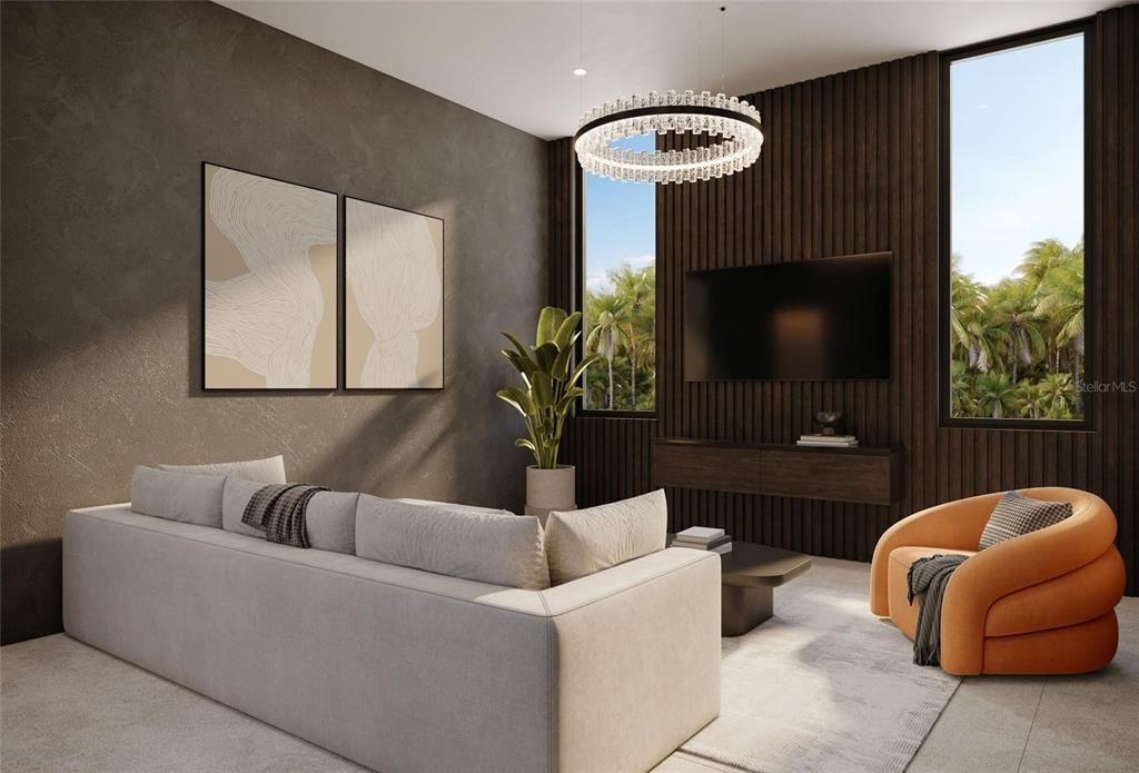 Chandelier, Interior, Living room, Recessed Lighting