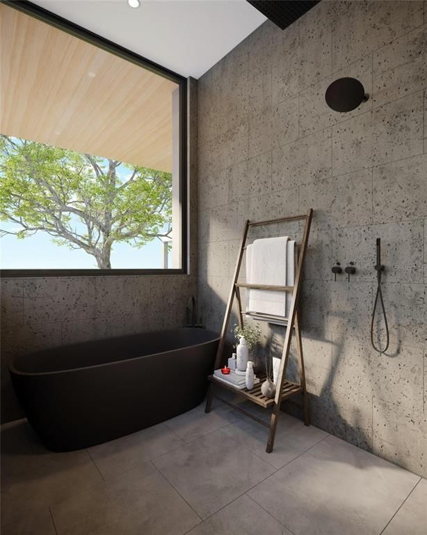 Bathroom, Free Standing Baths, Interior, Recessed Lighting