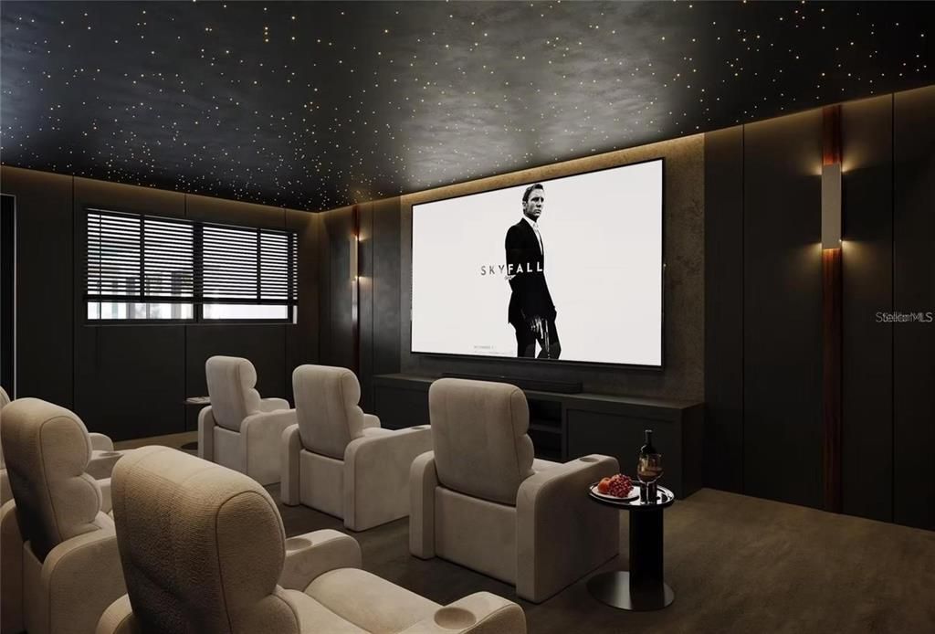 Interior, Projection Screen, Theatre Room