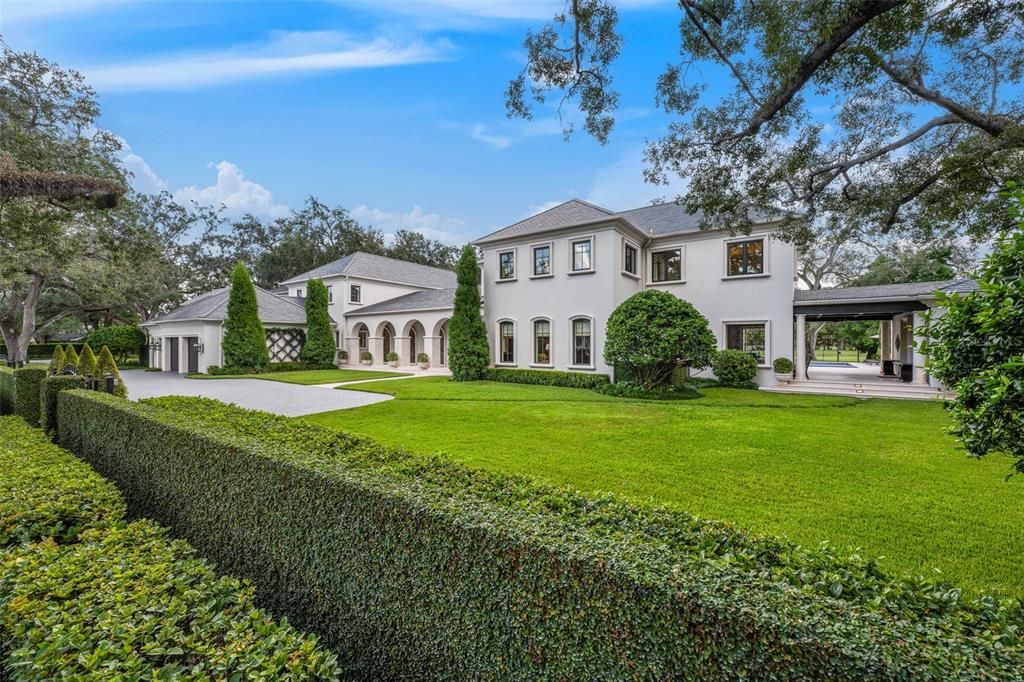 Attached, Backyard, Exterior, Facade, French Provincial