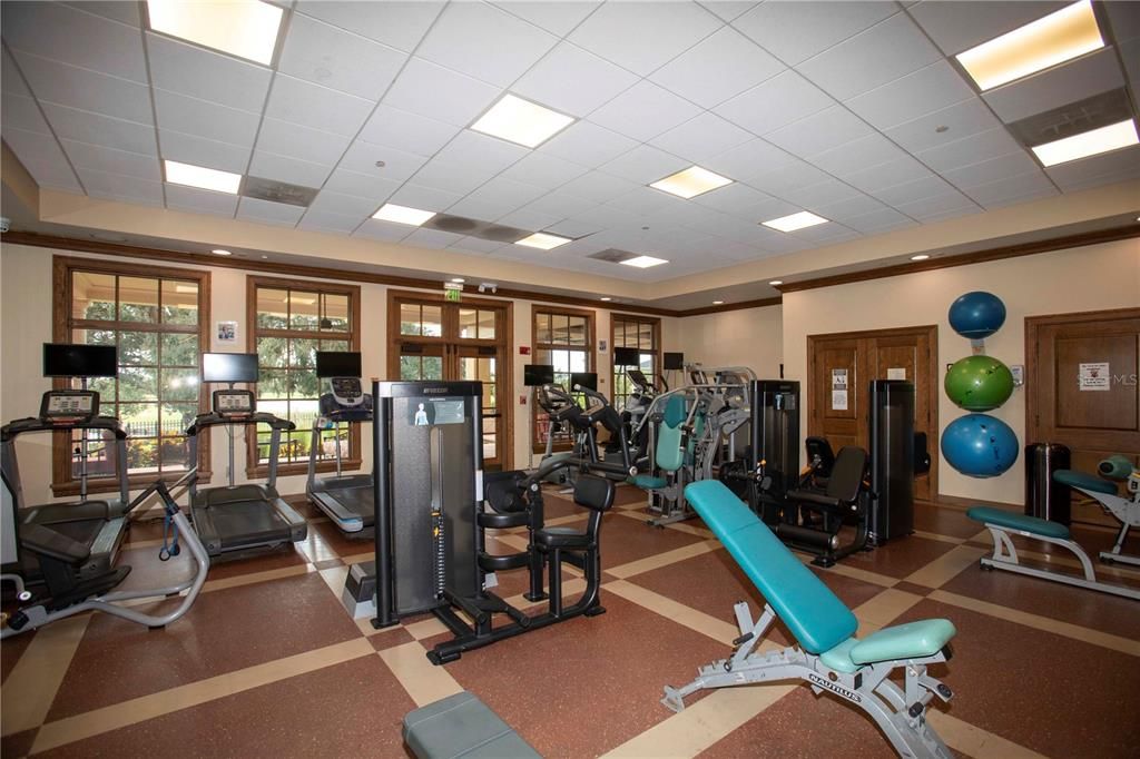 Fitness Equipment, Gym, Interior, Recessed Lighting