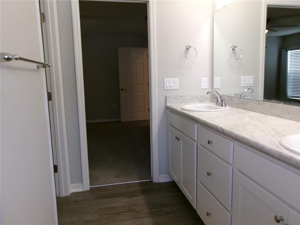 Bathroom, Dual Sink Vanities, Interior, Wood Texture Flooring