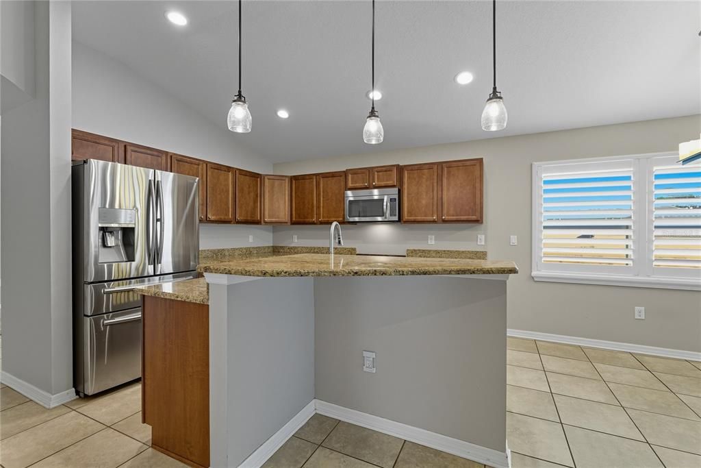 Interior, Kitchen, Pendant Lights, Recessed Lighting, Stainless Steel Appliances