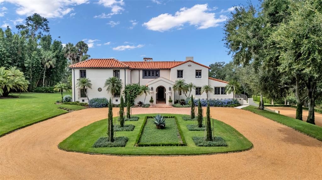 Backyard, Exterior, Facade, Spanish Mediterranean