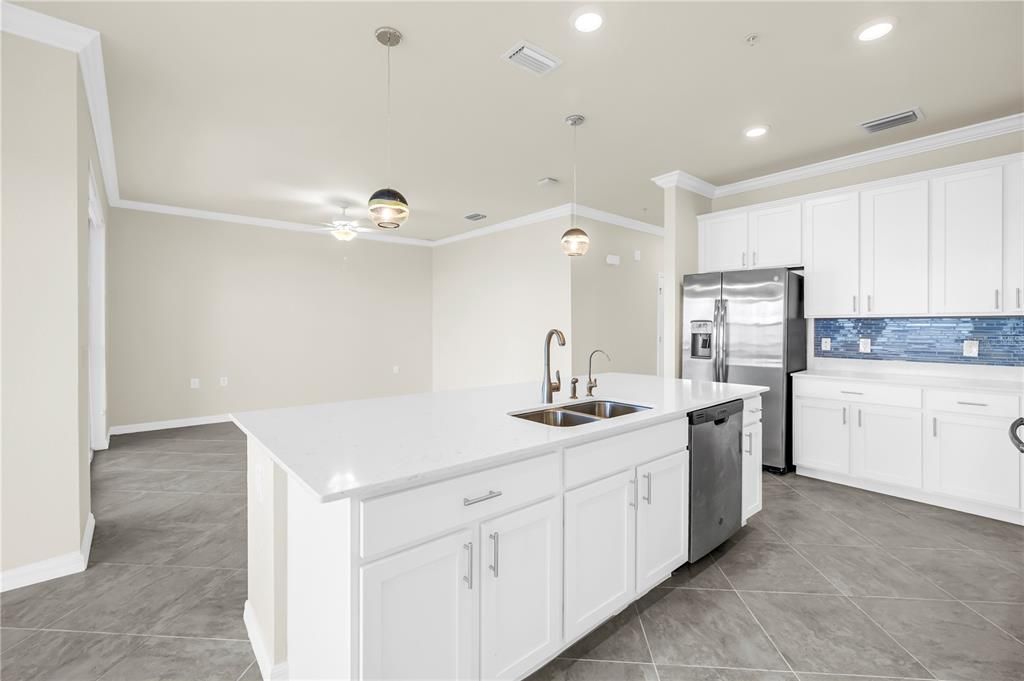 Interior, Kitchen, Pendant Lights, Recessed Lighting, Stainless Steel Appliances