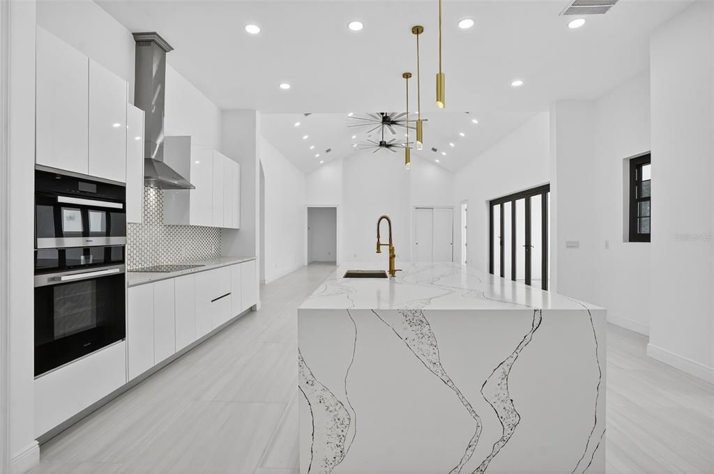 Interior, Kitchen, Pendant Lights, Recessed Lighting, Stainless Steel Appliances