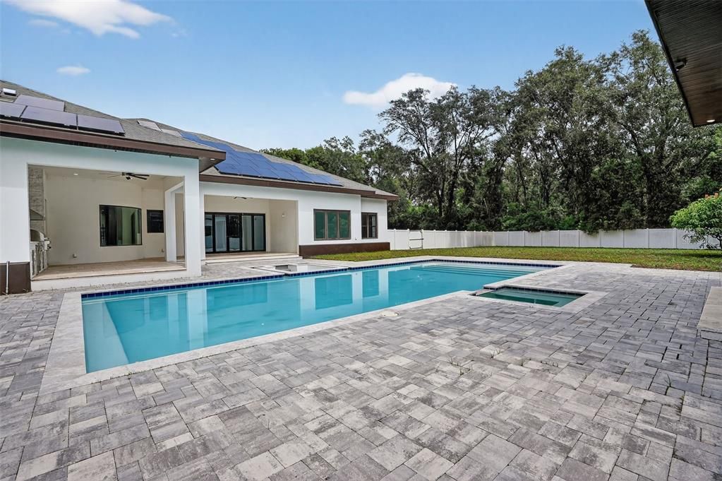 Exterior, Pool, Solar Panels