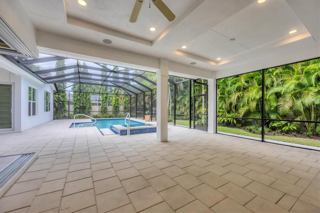 Glass Ceilings, Interior, Pool, Recessed Lighting, Sun Room