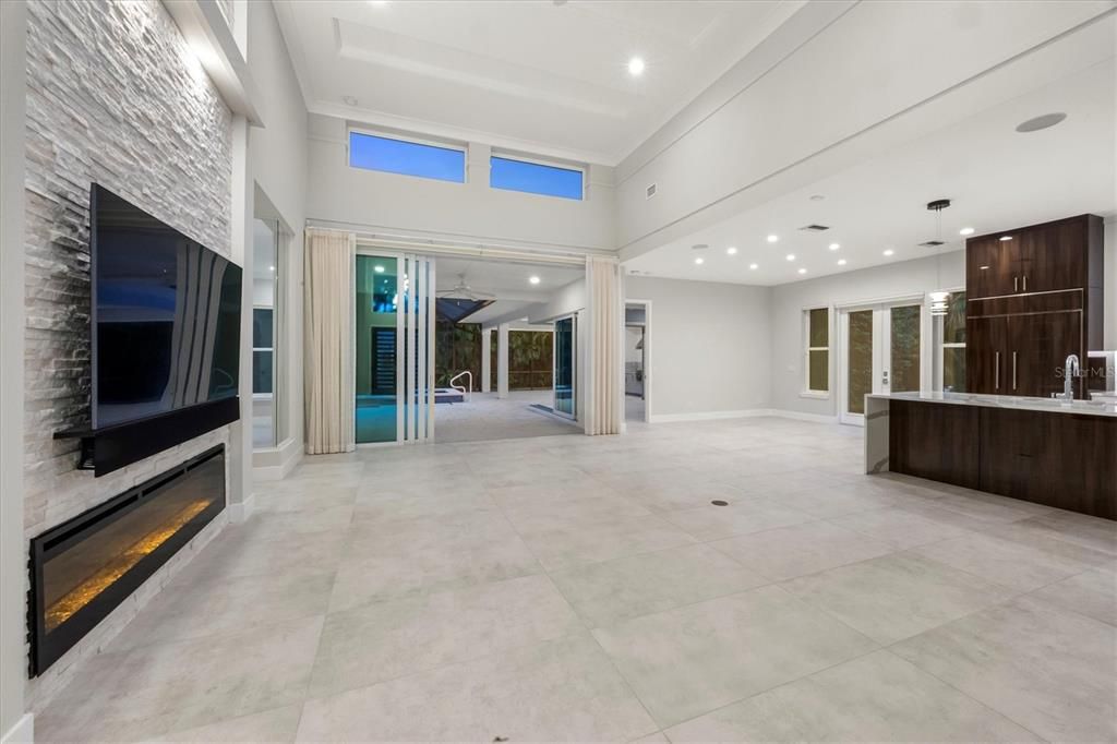 Fireplace, Interior, Pendant Lights, Recessed Lighting