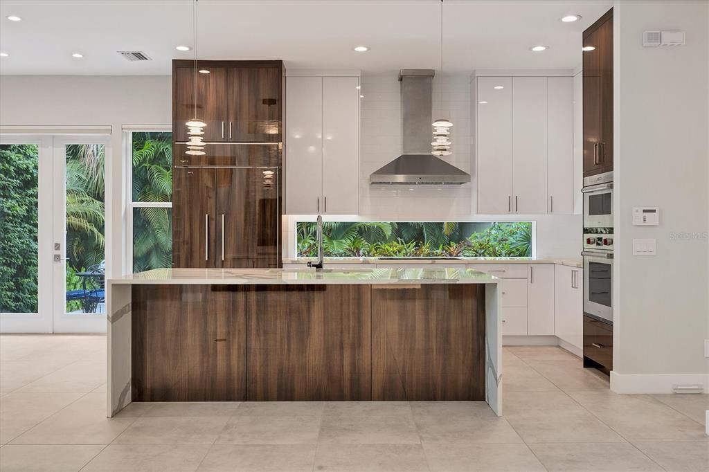 Interior, Kitchen, Pendant Lights, Recessed Lighting, Stainless Steel Appliances