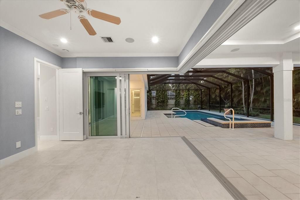 Glass Ceilings, Interior, Pool, Recessed Lighting, Sun Room