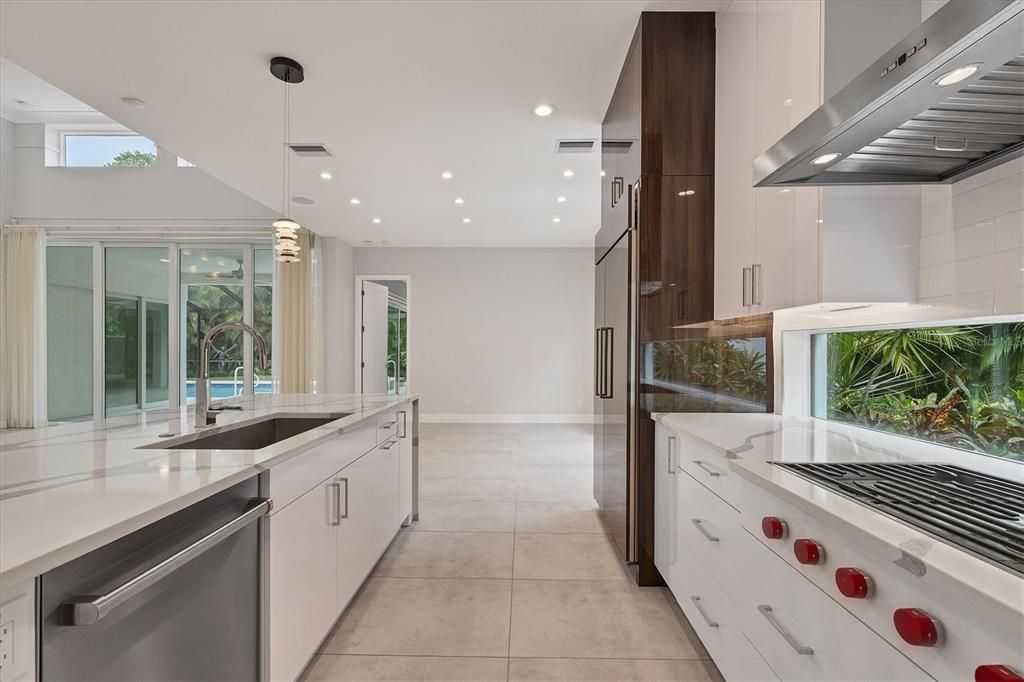Interior, Kitchen, Pendant Lights, Recessed Lighting, Stainless Steel Appliances