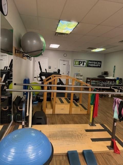 Fitness Equipment, Interior, Wood Texture Flooring
