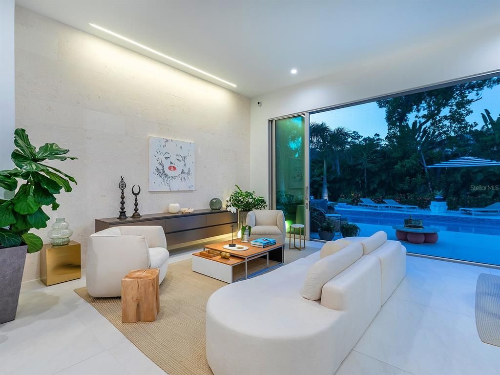 Interior, Living room, Recessed Lighting