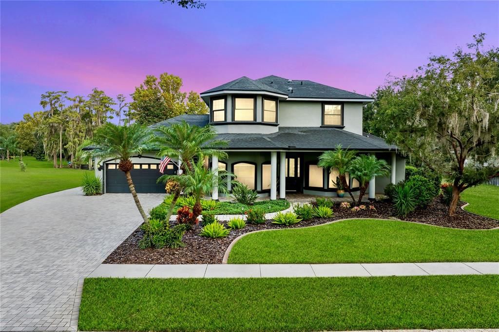 Attached, Backyard, Exterior, Facade, Mediterranean