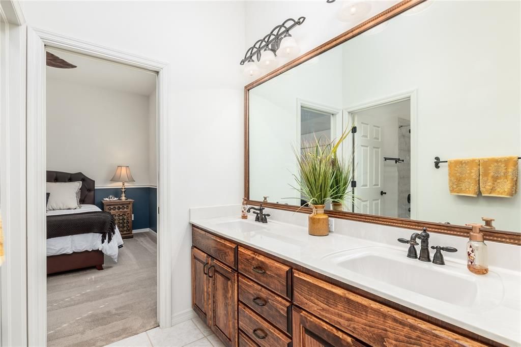Bathroom, Bedroom, Dual Sink Vanities, Interior, Wood Texture Flooring
