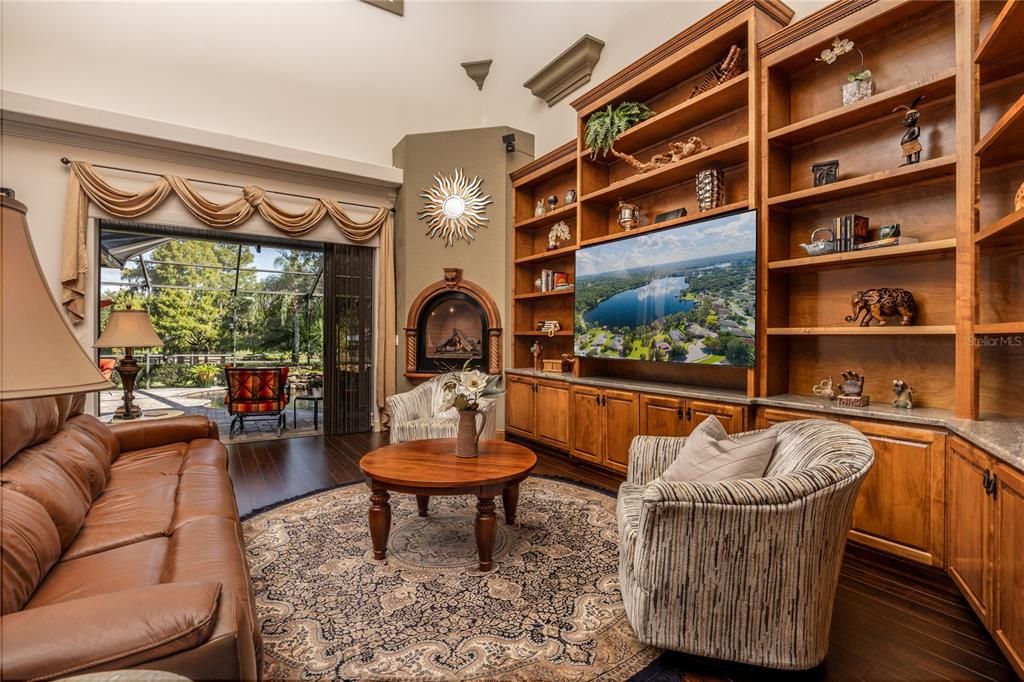 Fireplace, Interior, Living room, Wood Texture Flooring