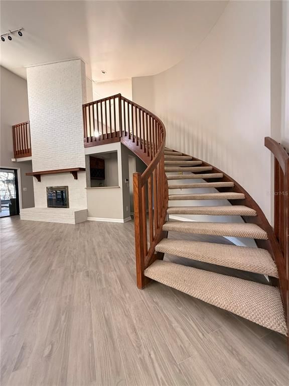 Fireplace, Interior, Wood Texture Flooring