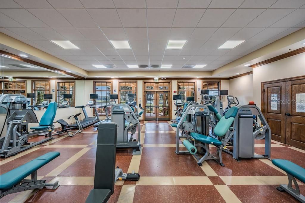 Fitness Equipment, Gym, Interior, Recessed Lighting