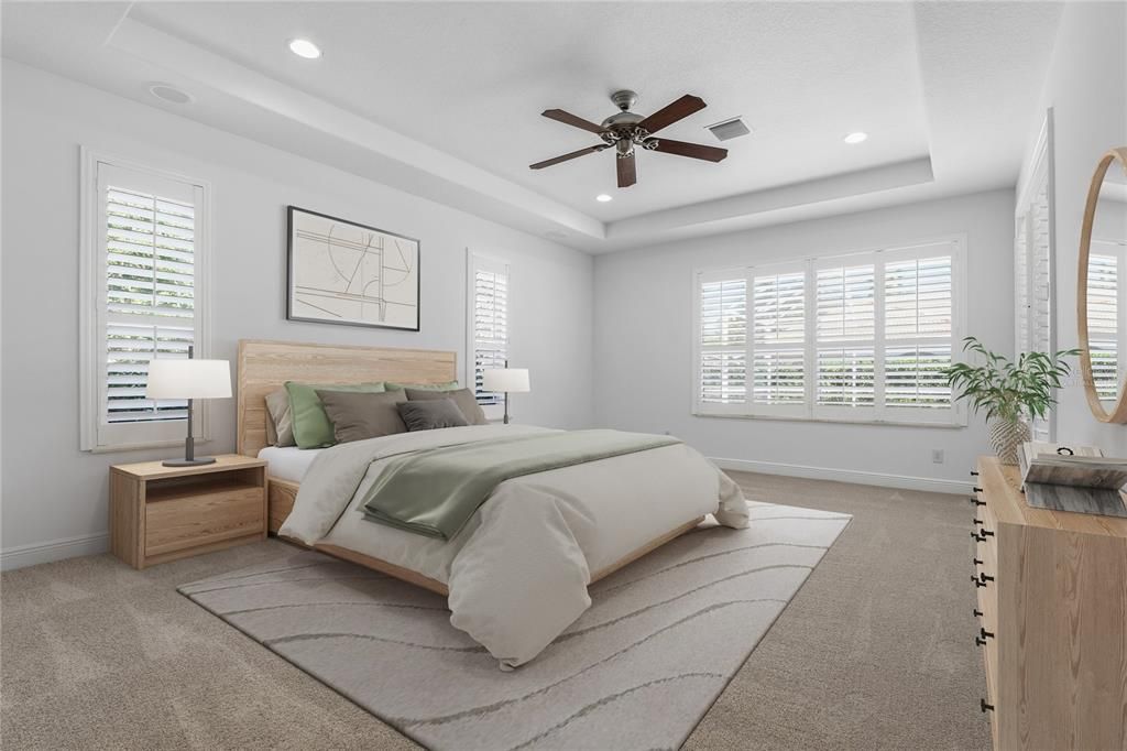 Bedroom, Interior, Recessed Lighting