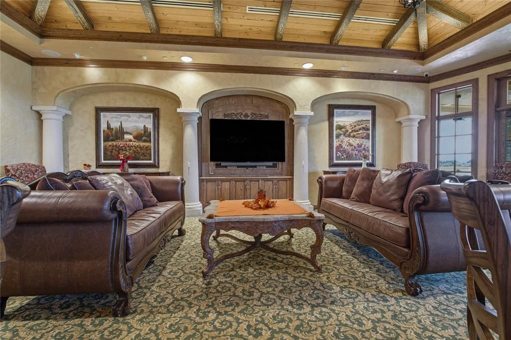 Interior, Living room, Recessed Lighting, Wooden Beams, Wooden Ceilings