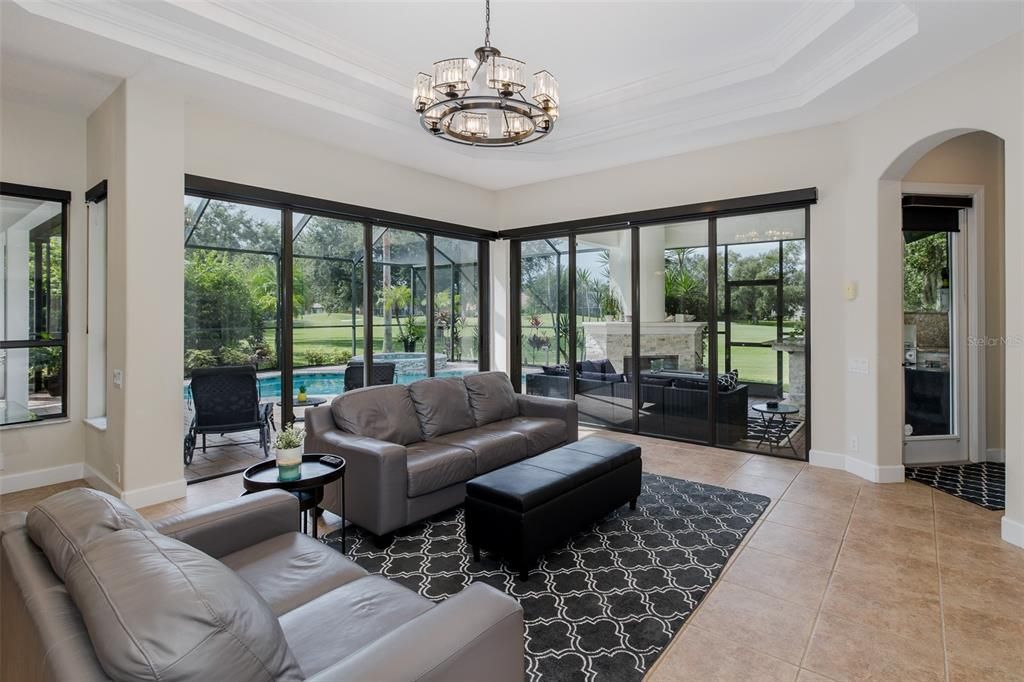 Chandelier, Interior, Living room, Sun Room