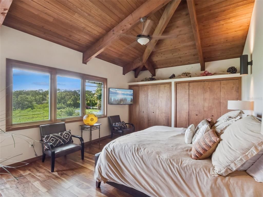 Bedroom, Interior, Wooden Beams, Wooden Ceilings, Wood Texture Flooring