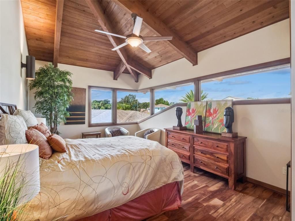 Bedroom, Interior, Wooden Beams, Wooden Ceilings, Wood Texture Flooring