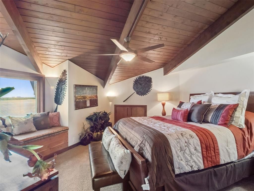 Bedroom, Interior, Wooden Beams, Wooden Ceilings