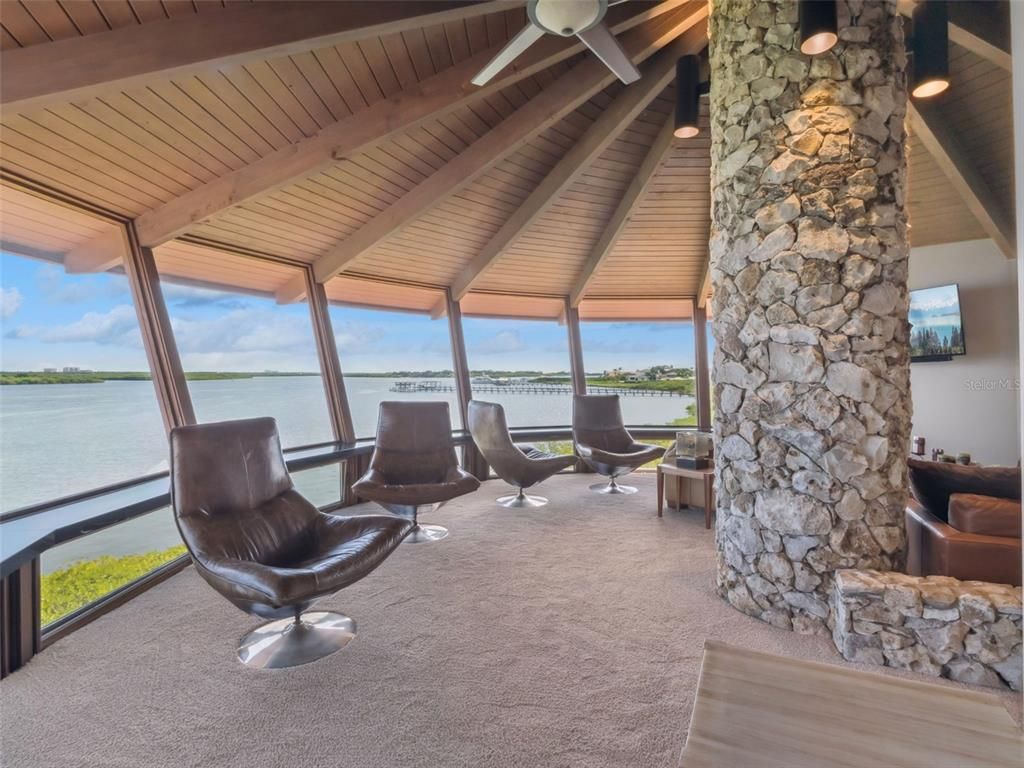 Interior, Stone Walls, Water, Wooden Beams