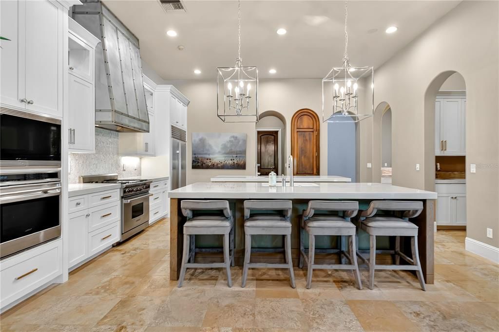 Interior, Kitchen, Pendant Lights, Recessed Lighting, Stainless Steel Appliances