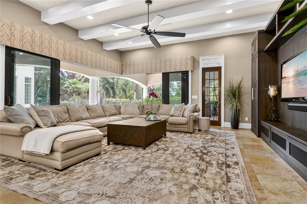 Interior, Living room, Recessed Lighting