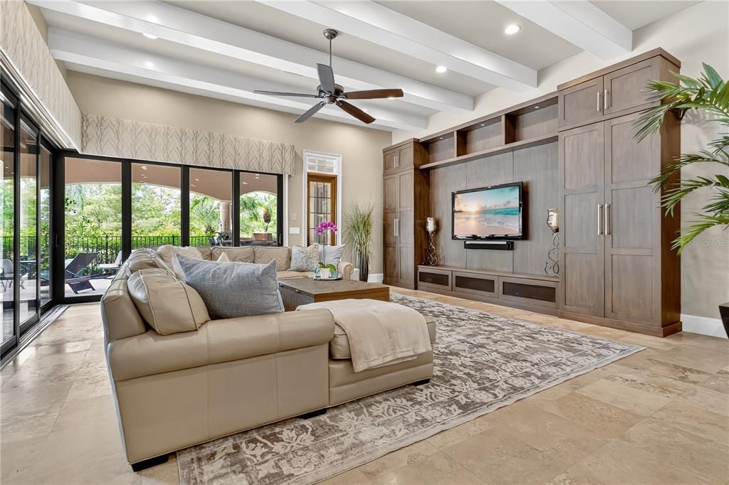 Interior, Living room, Recessed Lighting