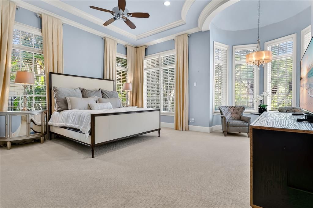 Bedroom, Interior, Pendant Lights, Recessed Lighting