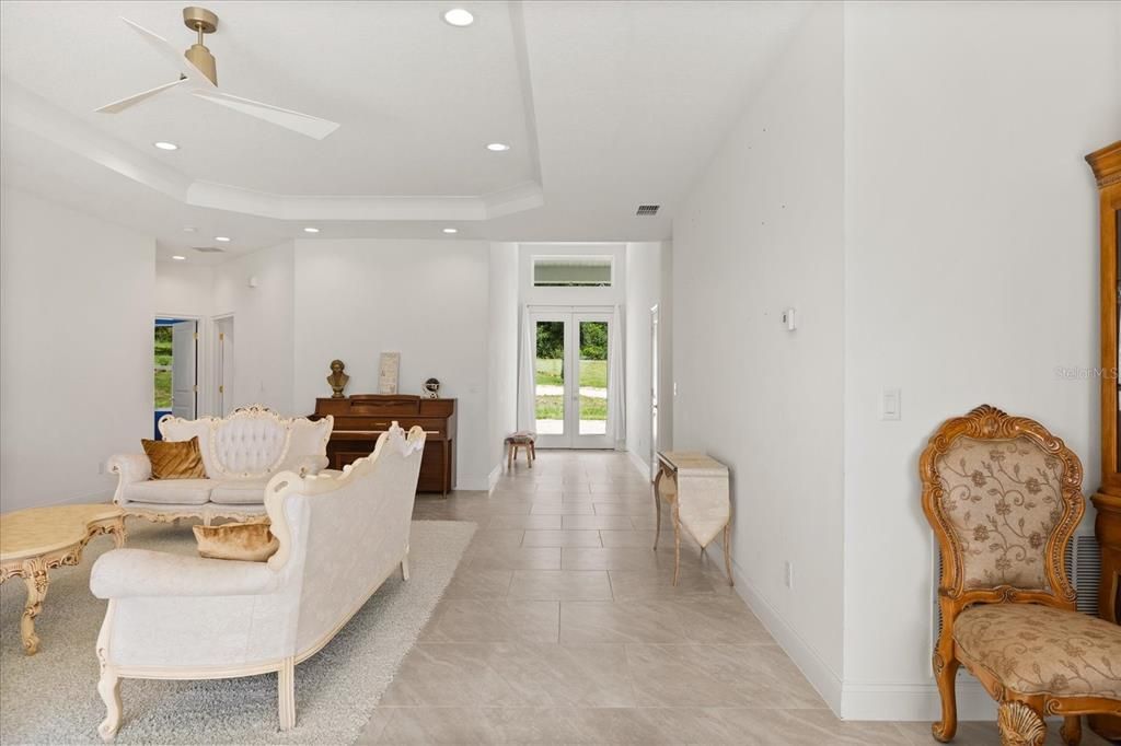 Interior, Living room, Recessed Lighting