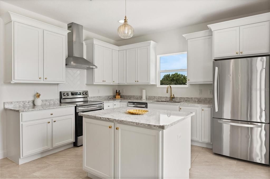 Interior, Kitchen, Pendant Lights, Stainless Steel Appliances