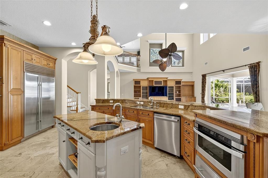 Interior, Kitchen, Pendant Lights, Recessed Lighting, Stainless Steel Appliances