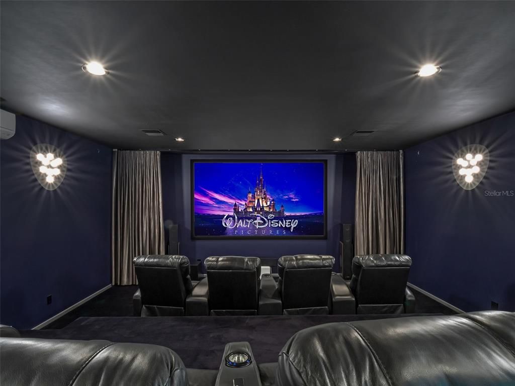Home Theatre Room, Interior, Projection Screen, Recessed Lighting, Theatre Room