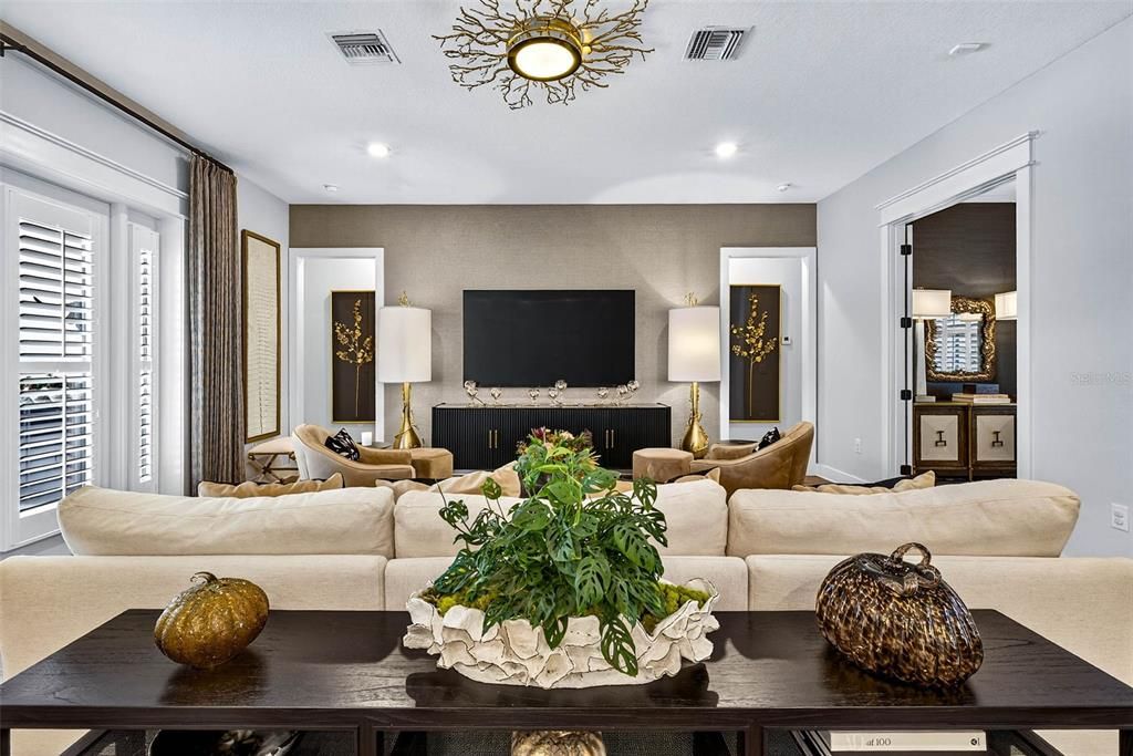 Interior, Living room, Recessed Lighting