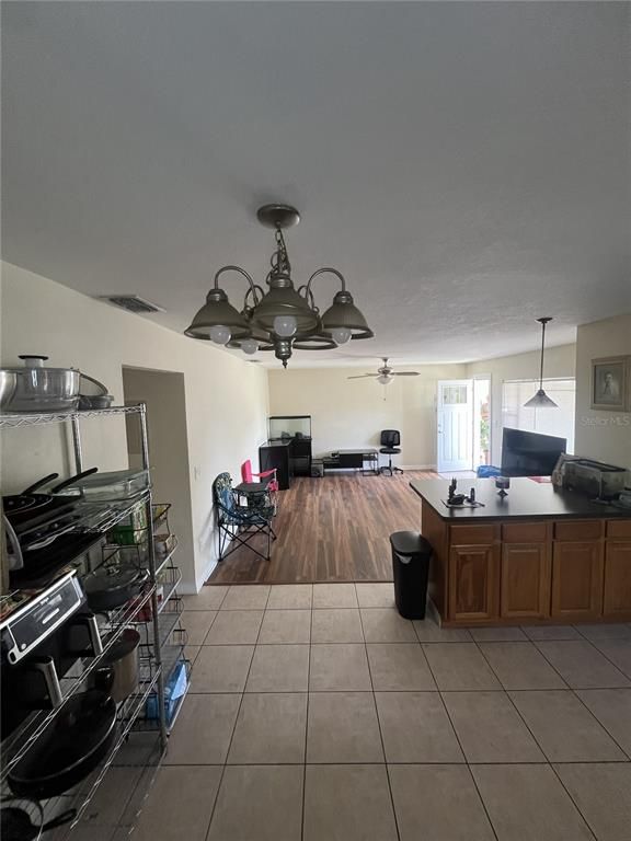 Interior, Living room, Pendant Lights, Wood Texture Flooring