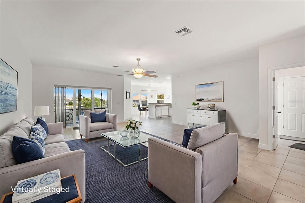 Interior, Living room, Recessed Lighting