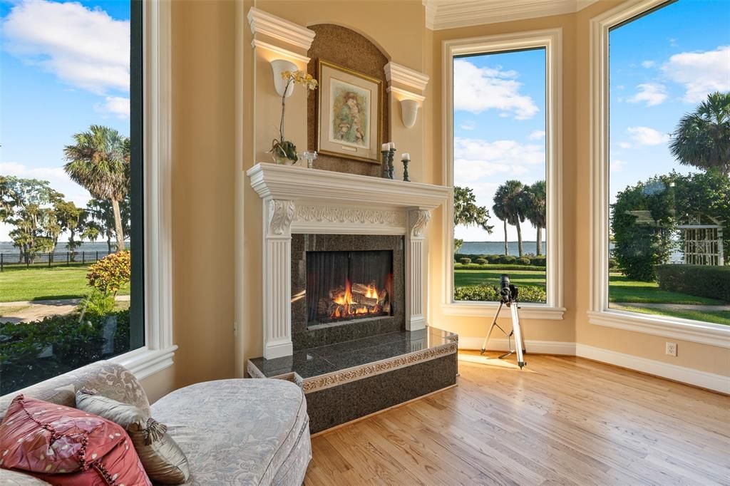 Fireplace, Interior, Water, Wood Texture Flooring